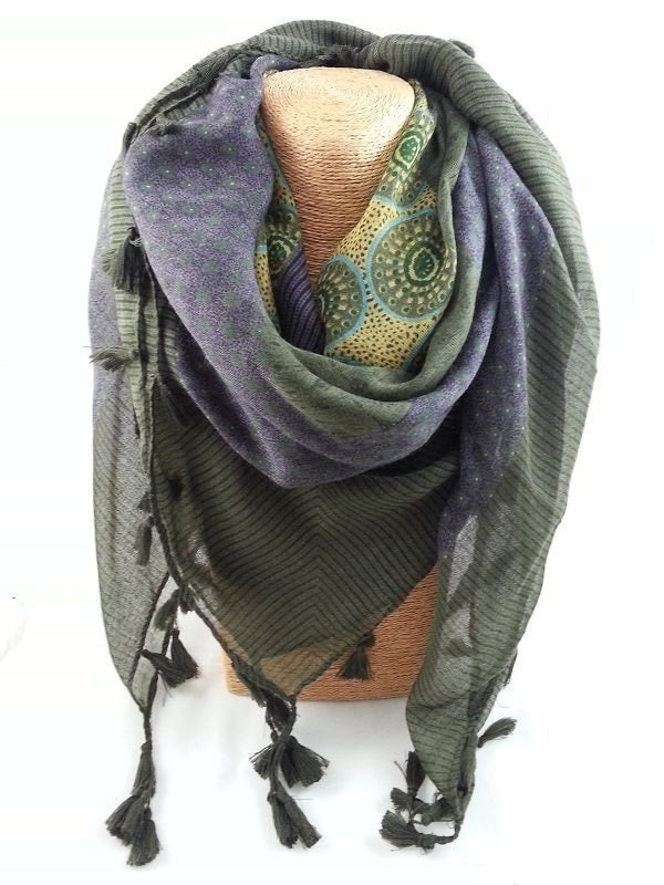 Olive printed square