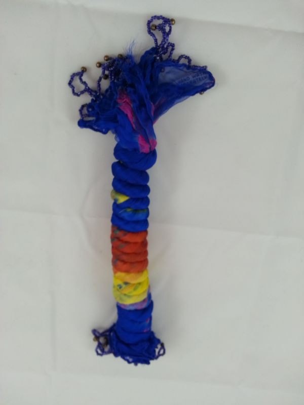 Tie dye with beaded fringe
