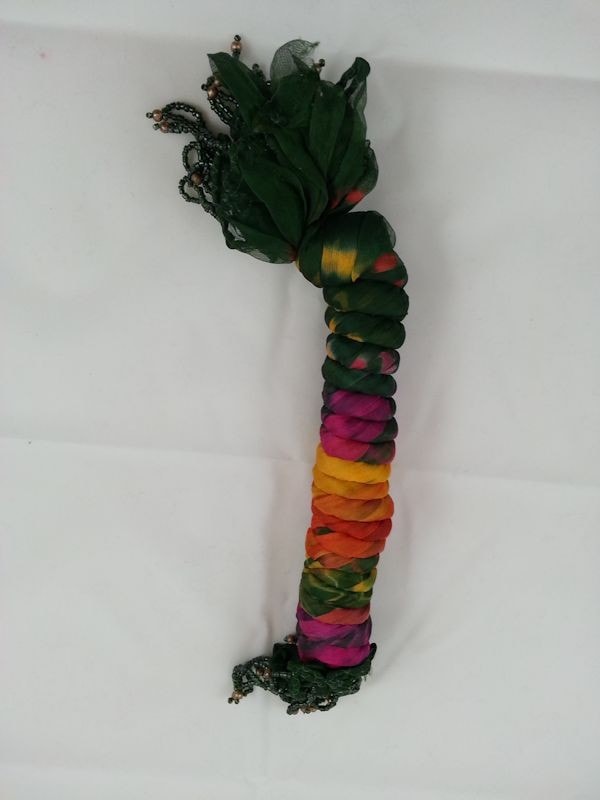 Tie dye with beaded fringe
