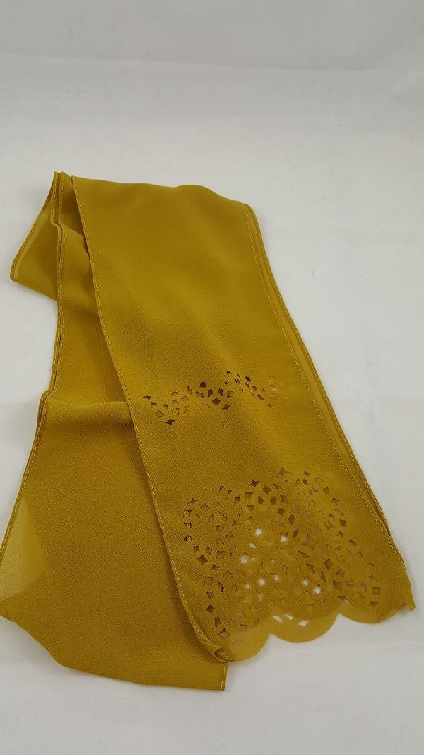Chiffon cutout skinny scarf