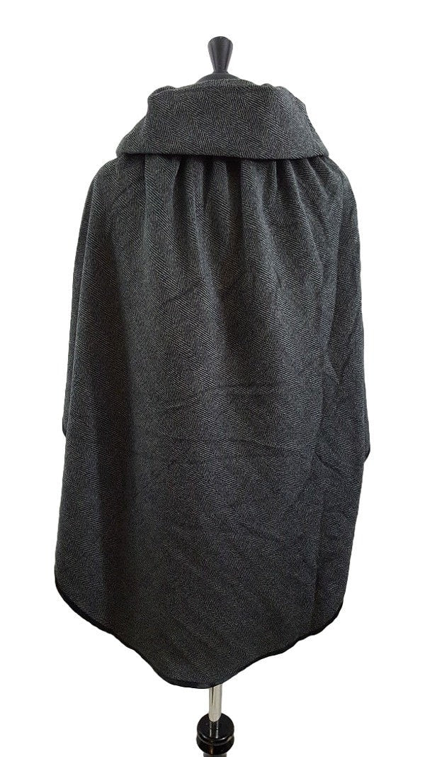 Patterned toggle poncho
